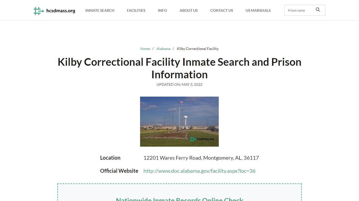 Kilby Correctional Facility Inmate Search, Visitation ...