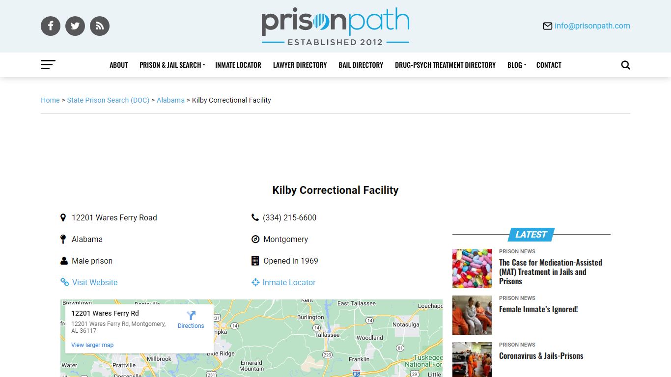 Kilby Correctional Facility - Prison Inmate Search ...